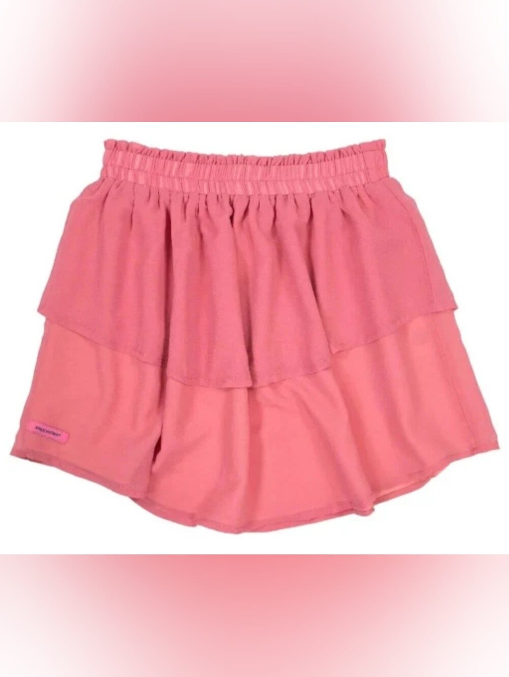 Simply Southern Pink Tiered Mini Skirt Women's Size M